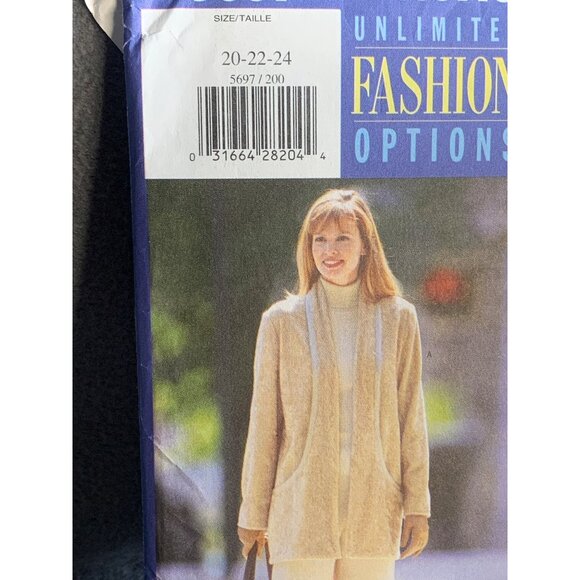 Butterick Misses Jacket Pants Vest Skirt Pants Sewing Pattern Sz 20-24 - Uncut - Picture 2 of 4